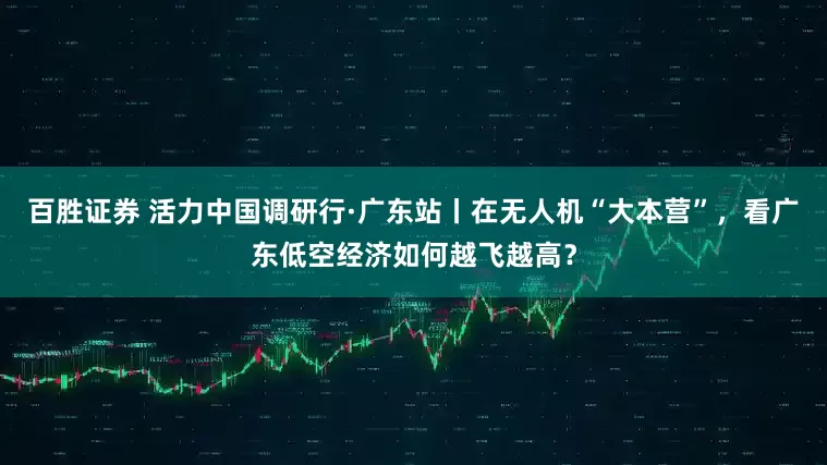 百胜证券 活力中国调研行·广东站丨在无人机“大本营”，看广东低空经济如何越飞越高？