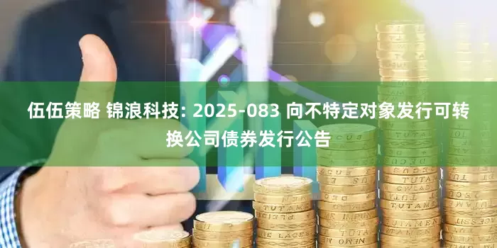 伍伍策略 锦浪科技: 2025-083 向不特定对象发行可转换公司债券发行公告